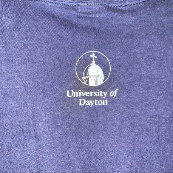 University of Dayton Flyers Navy Blue Shirt S Port & Company tag NCAA Ohio - Picture 4 of 5